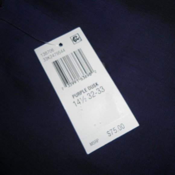 CALVIN KLEIN PURPLE DUSK SLIM FIT MENS DRESS SHIRT - Picture 3 of 3